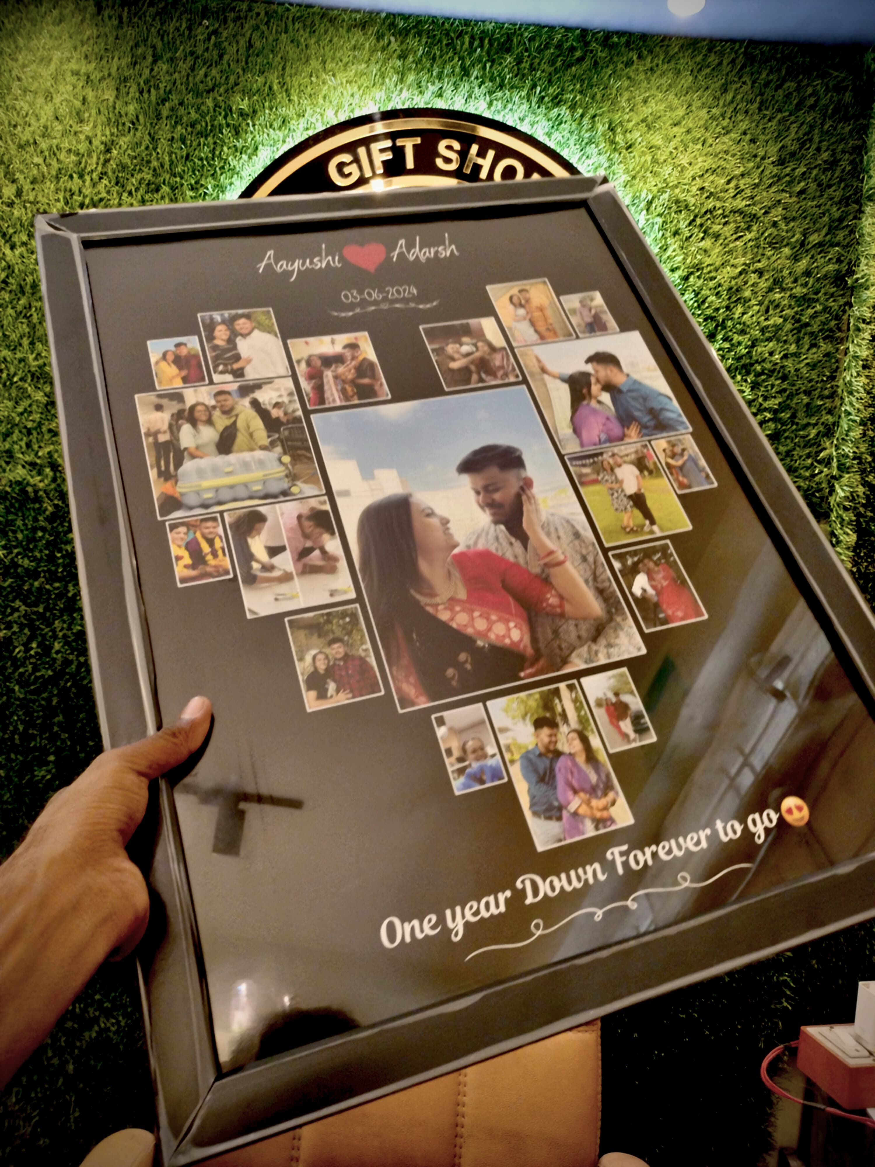Customized Anniversary Photo Collage Frame – 1st Year Special