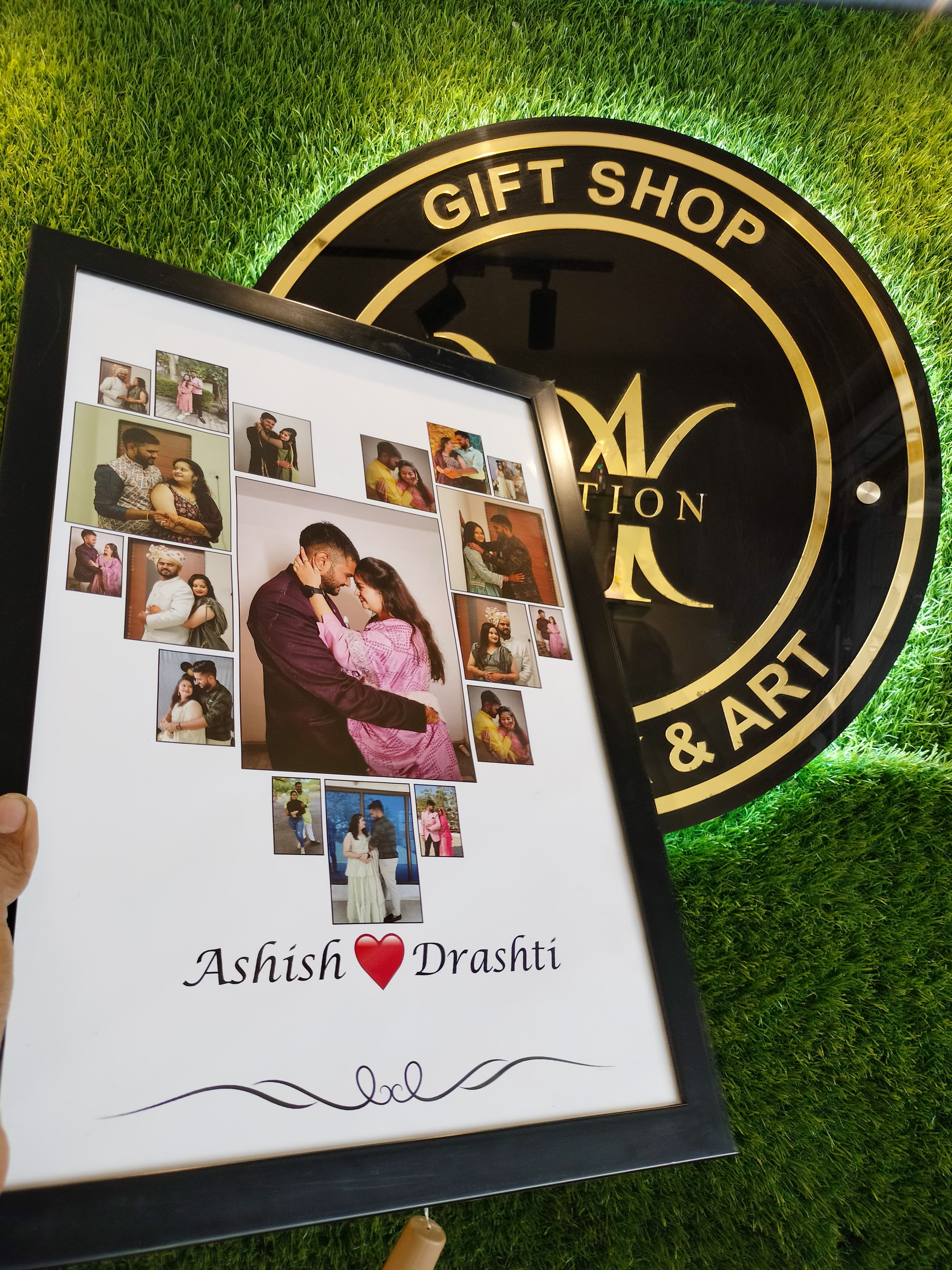 🖼️ Personalized Couple Collage Frame – Custom Love Gift for Special Moments