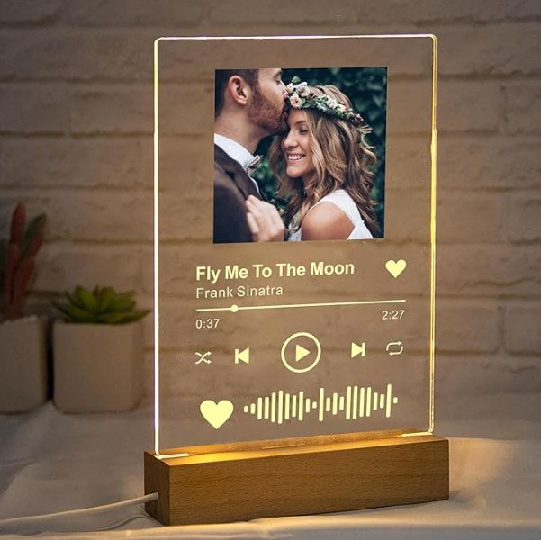 Personalized LED Photo Lamp – Custom Couples Picture Night Light