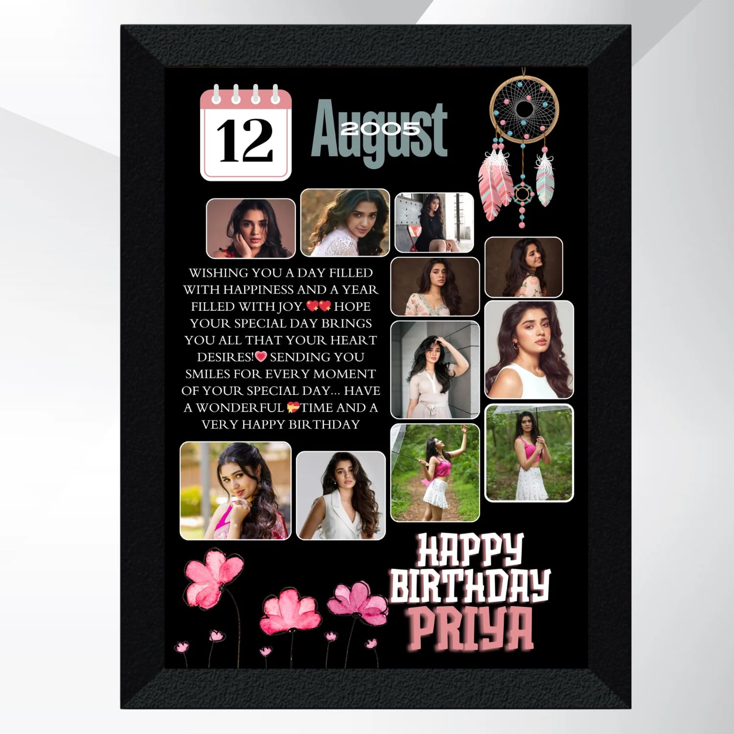 Personalized Birthday Calendar Frame