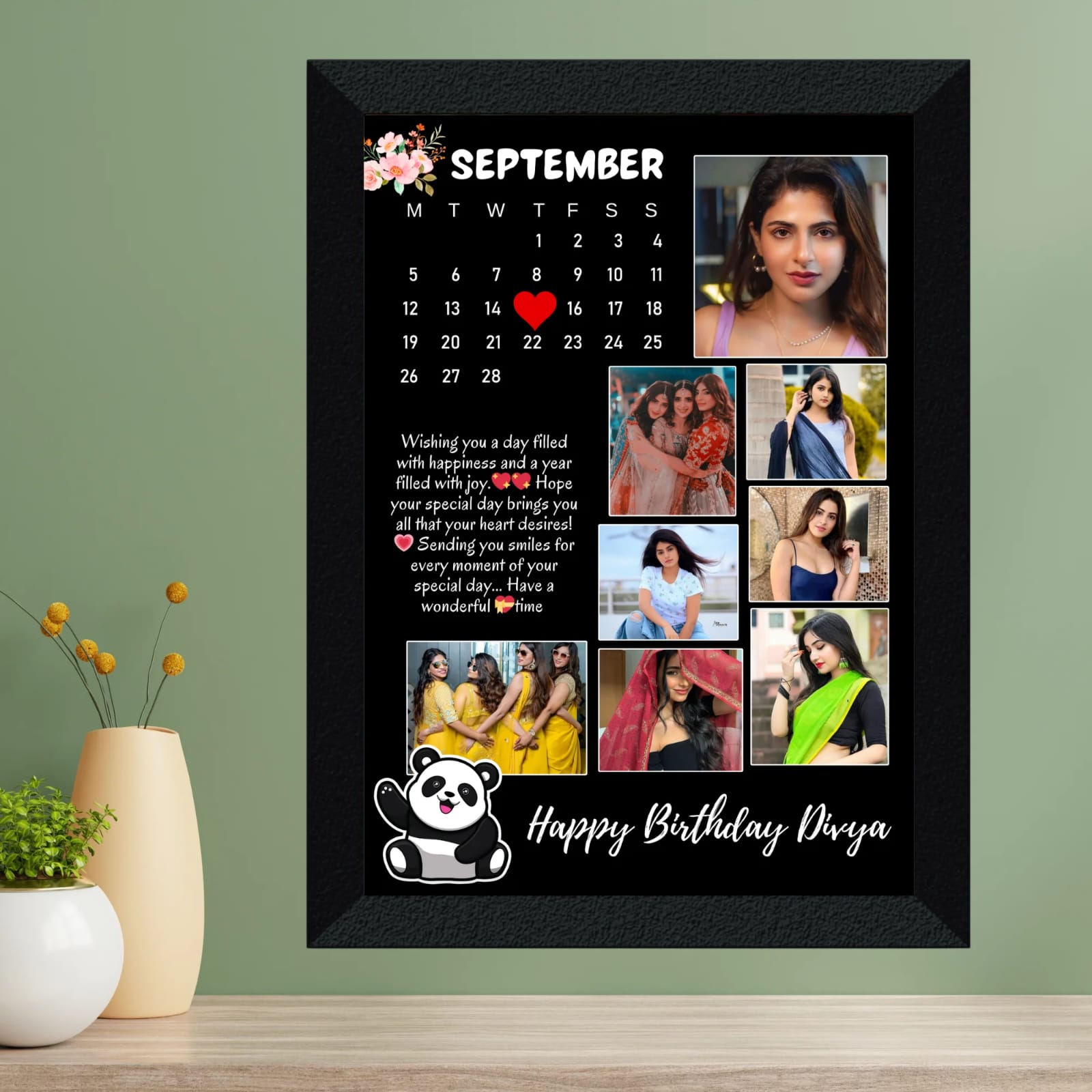 Personalized Birthday Calendar Frame