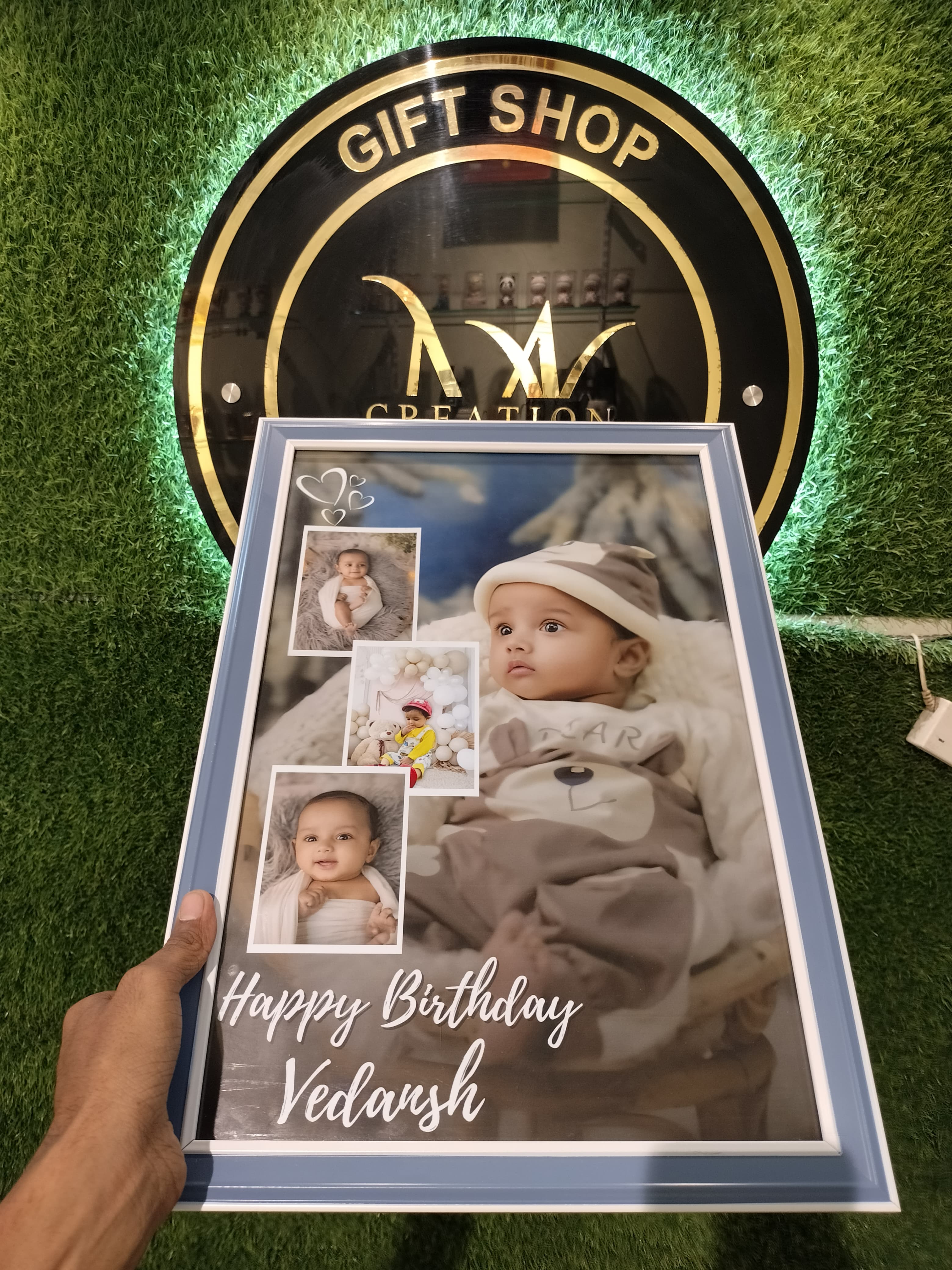 Personalized Baby Photo Collage Frame – Birthday Special