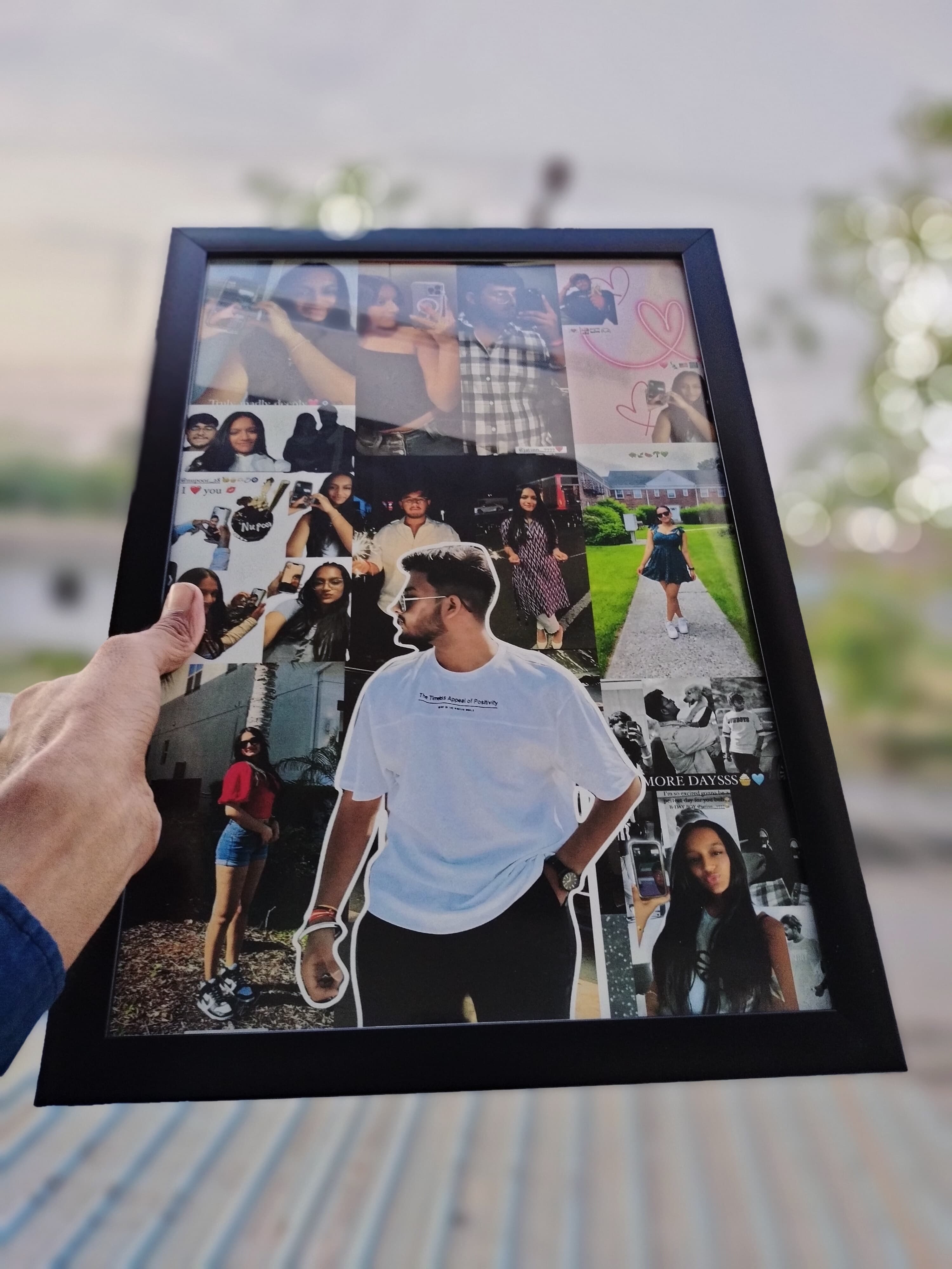 Personalized Memory Collage Frame – Couple Edition