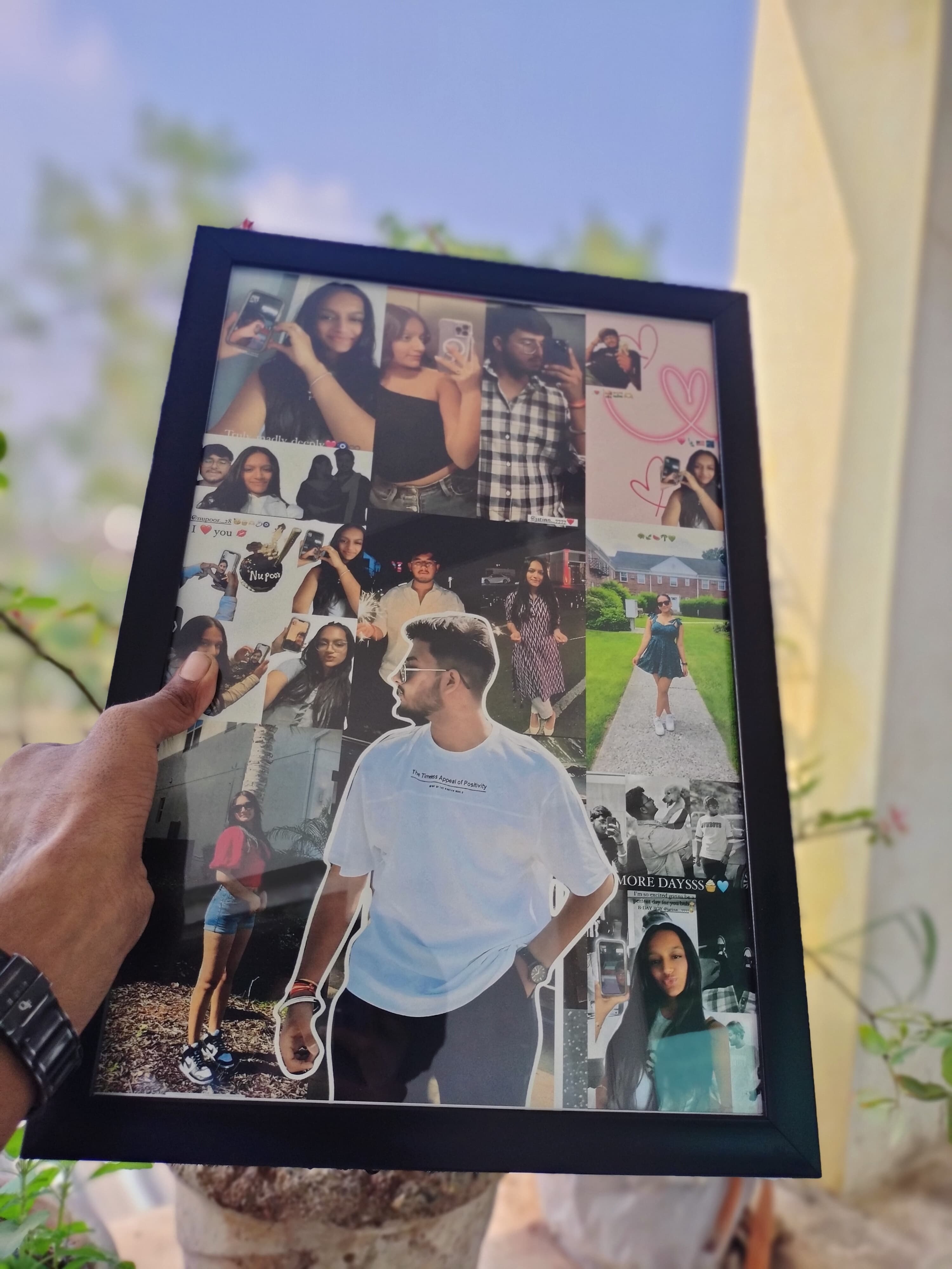 Personalized Memory Collage Frame – Couple Edition
